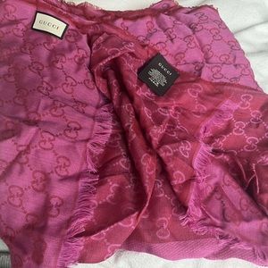 Gucci hot pink scarf